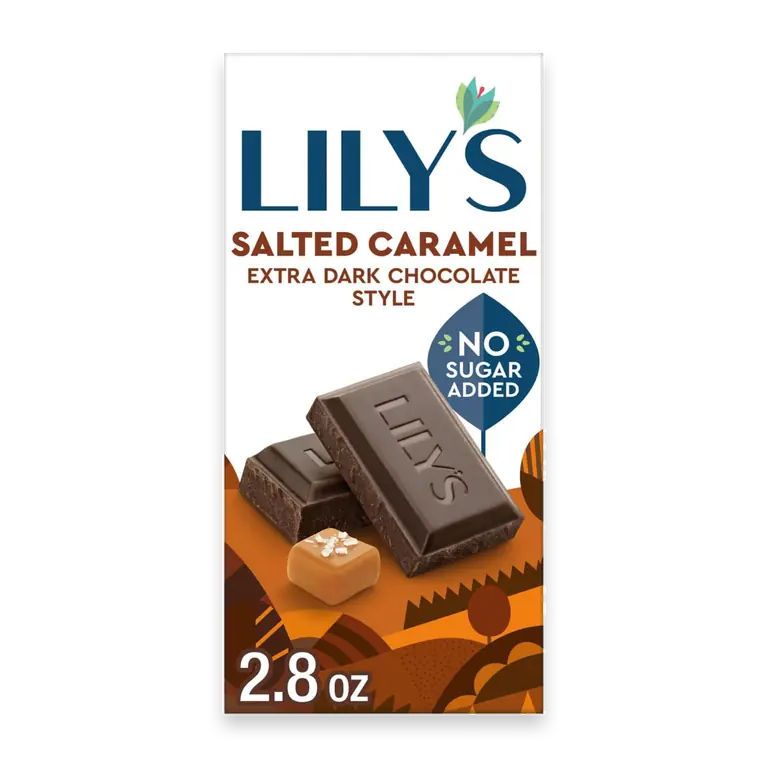 Salted Caramel Extra Dark Chocolate Style No Sugar Added Sweets Bar