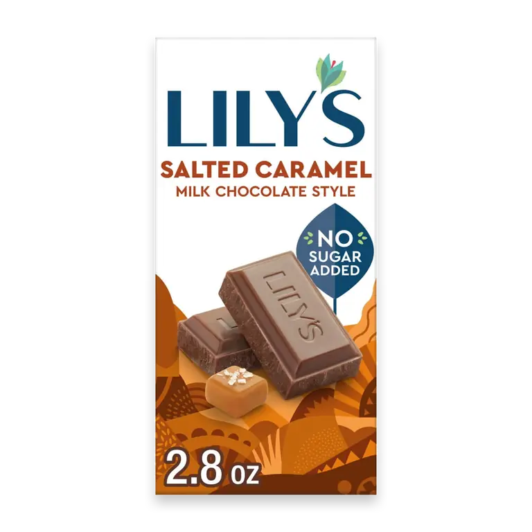 Salted Caramel Flavored Milk Chocolate Style No Sugar Added Sweets Bar