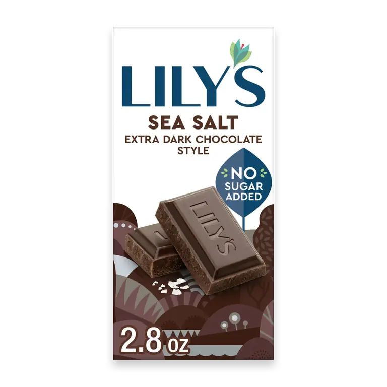 Sea Salt Extra Dark Chocolate Style No Sugar Added Sweets Bar