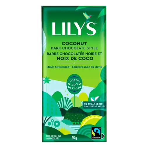 Chocolate Style Bar Coconut Dark Chocolate 85 g