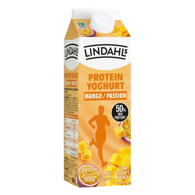 Proteinyoghurt Mango Passion Laktosfri 2% 1000g