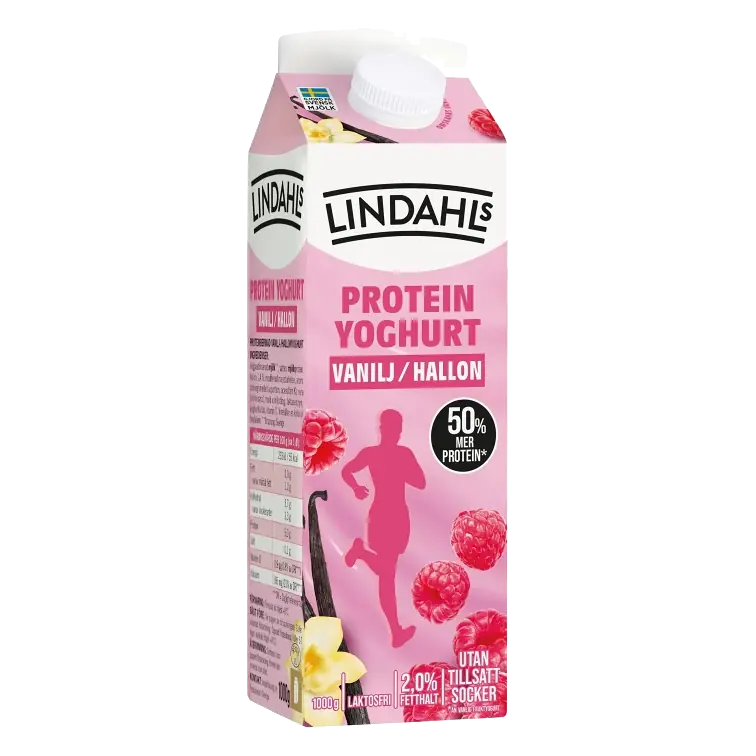 Proteinyoghurt Vanilj Hallon Laktosfri 2% 1000g