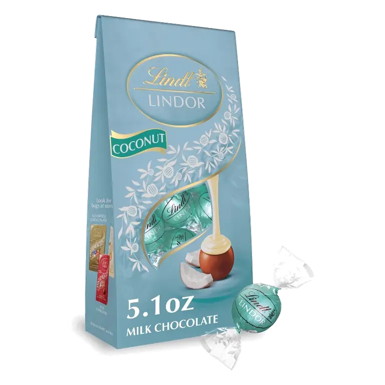 LINDOR Coconut Chocolate Bag, 5.1oz