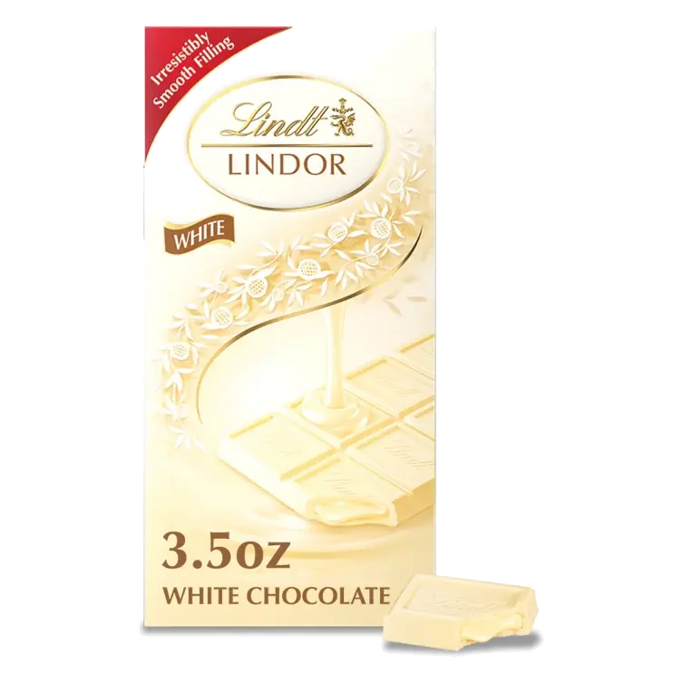 Lindt Lindor White Chocolate Candy Truffle Bar, 3.5oz