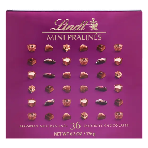 Assorted Mini Pralines Chocolate Candy Gift Box - 36 ct