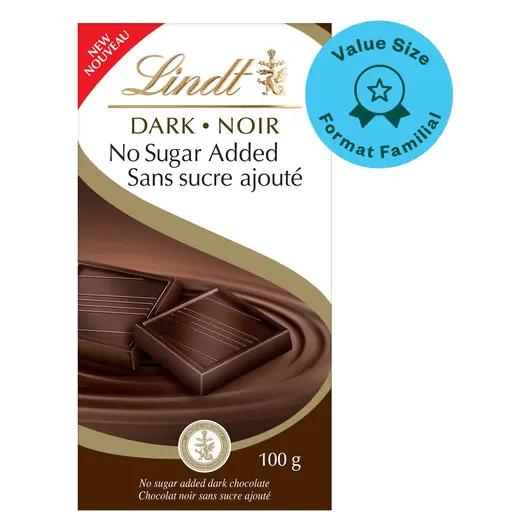 Chocolate Bar No Sugar Added Dark 100 g