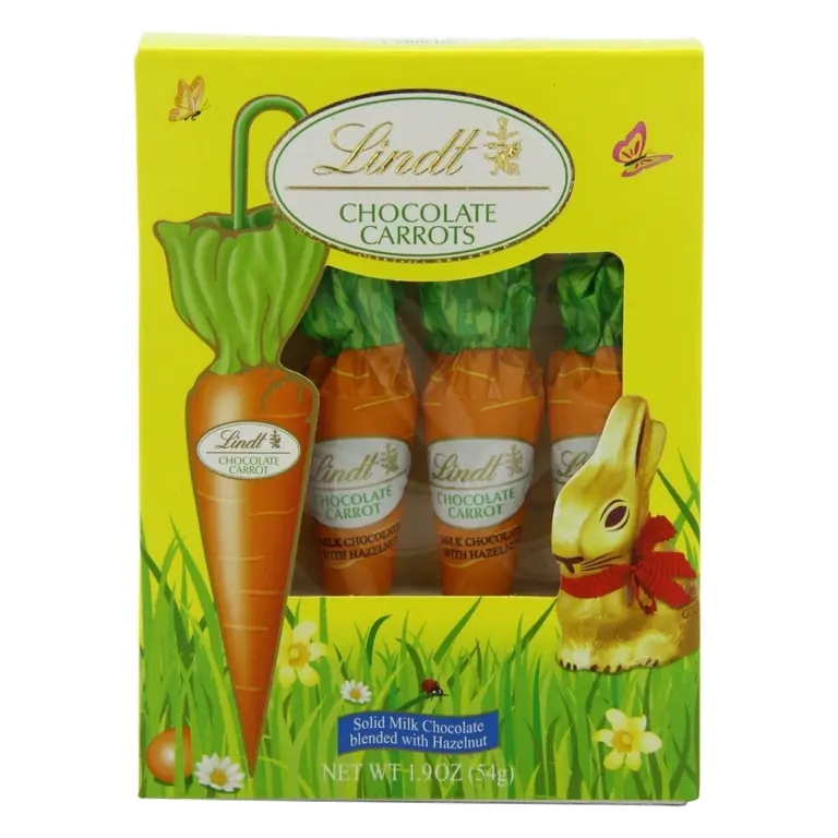 Chocolate Carrots Solid Milk Chocolate Blended with Hazelnut