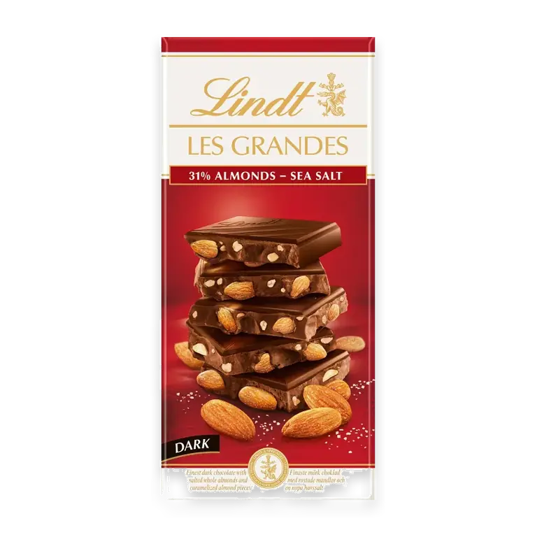 Chokladkaka Les Grandes Mandel Havssalt Mörk 150g
