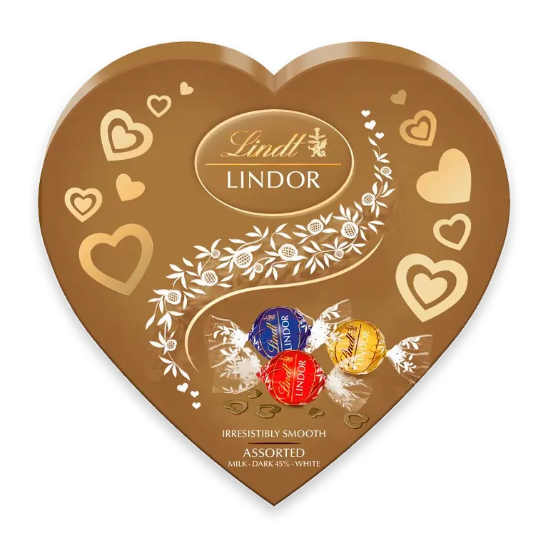 Chokladpralin Lindor Hjärta mix 200g