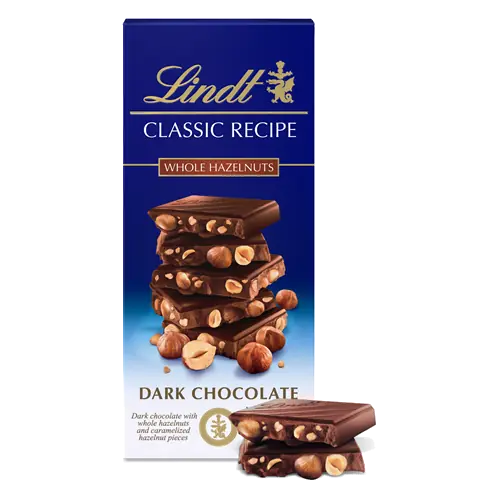 Classic Recipe Dark Chocolate with Whole Hazelnuts