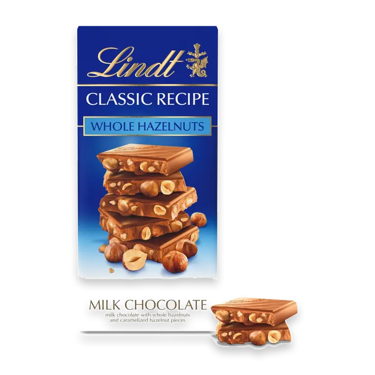 CLASSIC RECIPE Whole Hazelnut Milk Chocolate Candy Bar