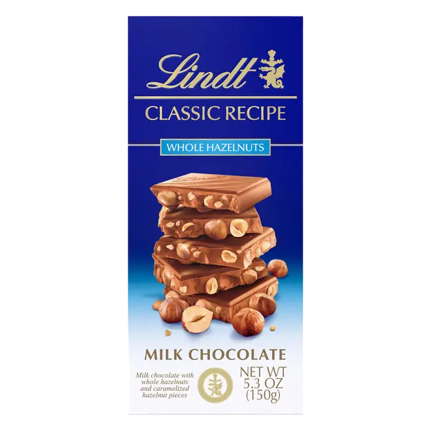 Classic Recipe Whole Hazelnuts Milk Chocolate Candy Bar