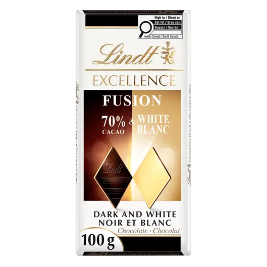 Excellence Chocolate Bar Fusion 70% Cacao & White 100 g