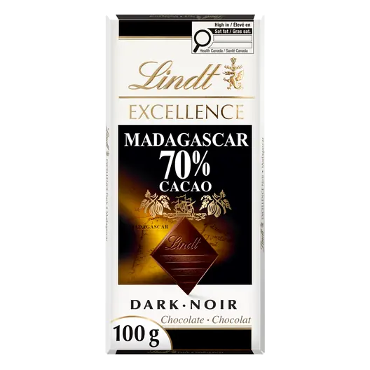 Excellence Dark Chocolate Bar Madagascar 70% Cacao 100 g