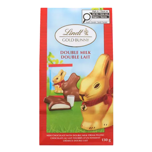 Gold Easter Bunny Bite-Sized Double Milk Chocolate Bag 130 g