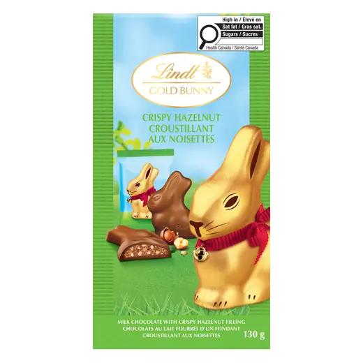 Gold Easter Bunny Milk Chocolate With Hazelnut Bag 130 g