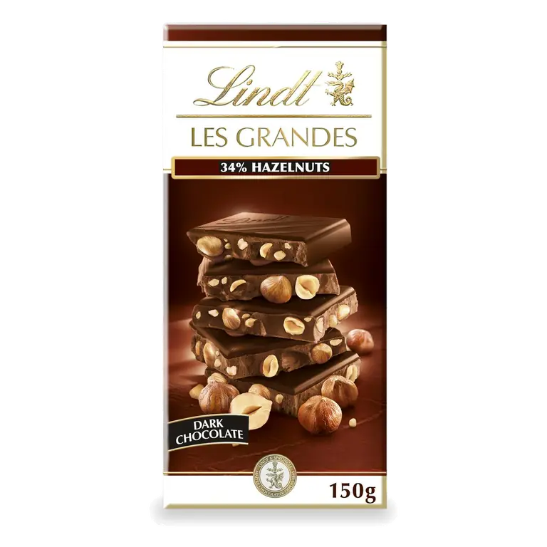 Les Grandes Dark Chocolate Hazelnut Bar 150g