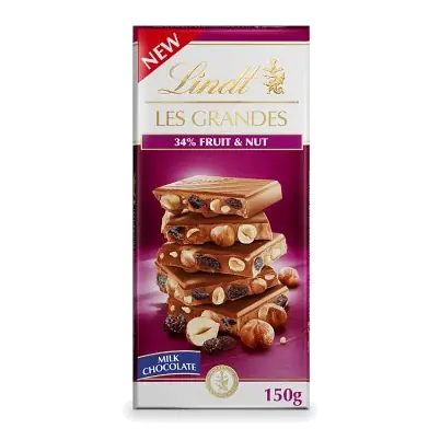 Les Grandes Milk Chocolate Fruit & Nut Bar 150g