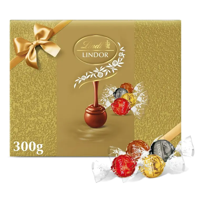 Lindor 300g Assorted Gold Gift Box Chocolate Truffles