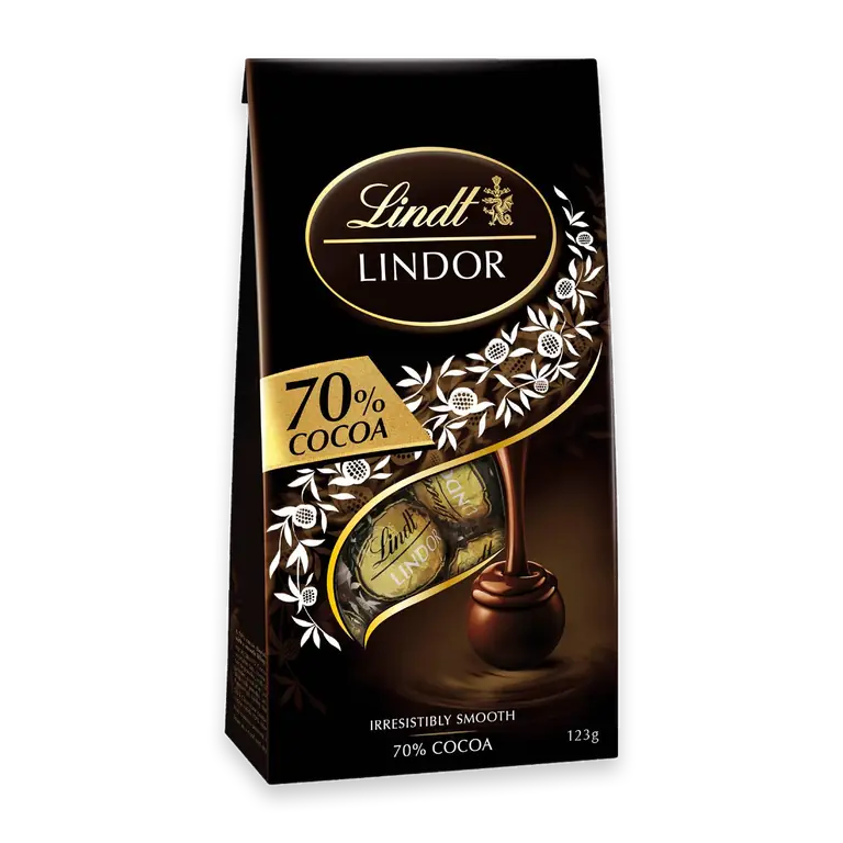 Lindor 70% Cocoa Dark Chocolate Bag