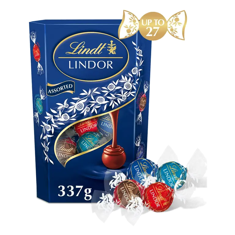 Lindor Blue Assorted Milk Chocolate Truffles Box 337g