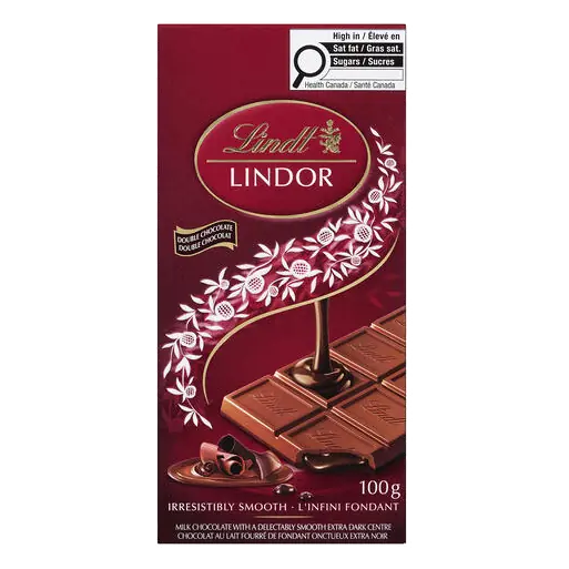 Lindor Chocolate Bar Double Chocolate 100 g