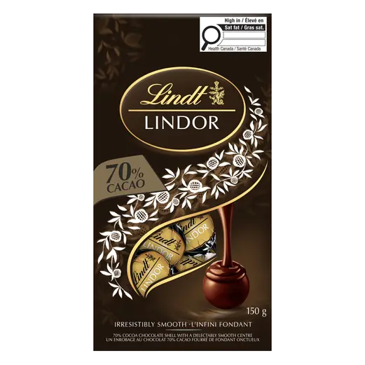 Lindor Chocolate Truffles 70% Cacao Extra Dark Bag 150 g