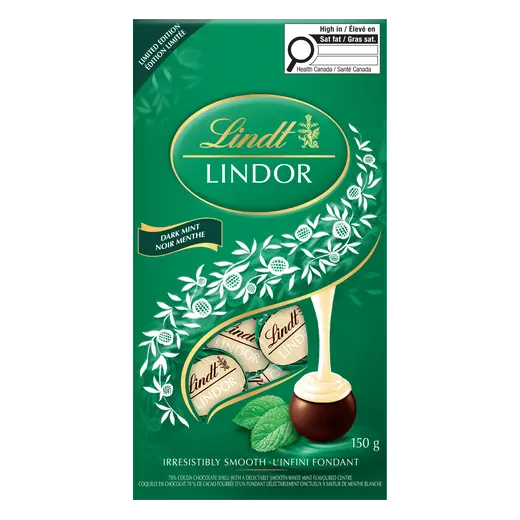 Lindor Chocolate Truffles Dark Mint Bag 150 g