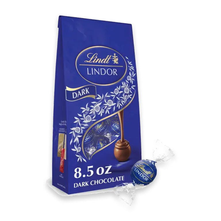 LINDOR Dark Chocolate Candy Truffles Bag
