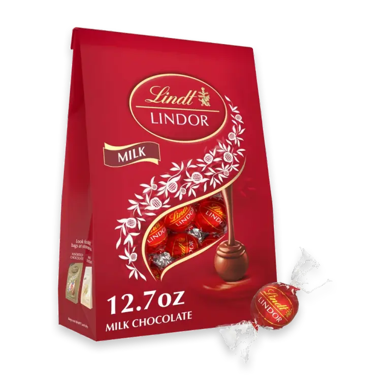 LINDOR Milk Chocolate Candy Truffles Bag
