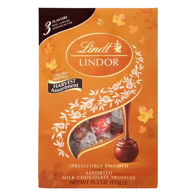 Lindor Milk Chocolate Truffles, Harvest Assortment