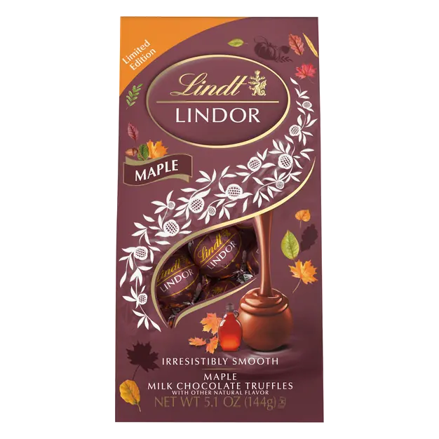 Lindor Milk Chocolate Truffles Maple Limited Edition