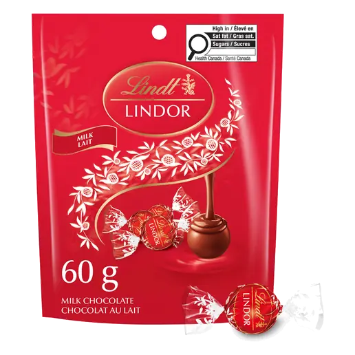 Lindor Milk Chocolate with a Delectably Smooth Centre Milk 60 g