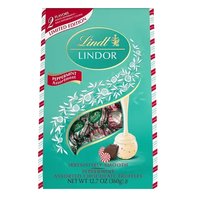 Lindor Peppermint Assortment Milk Chocolate Truffles