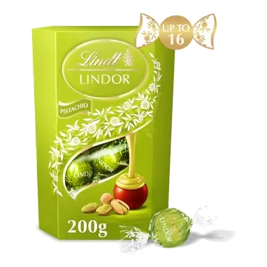 Lindor Pistachio Milk Chocolate Truffles Box