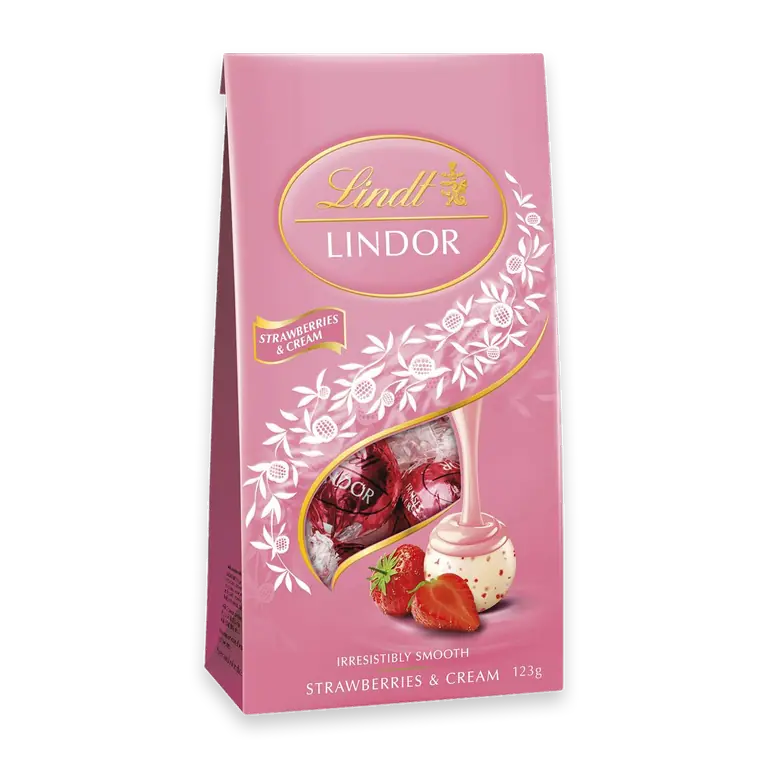 Lindor Strawberries & Cream White Chocolate Bag