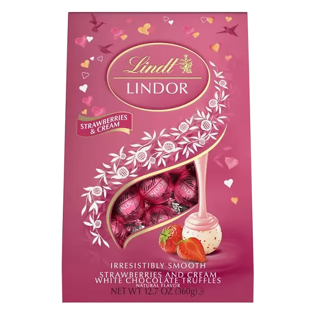 Lindor Strawberries & Cream White Chocolate Truffles