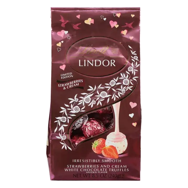 Lindor White Chocolate Truffle, Strawberries and Cream