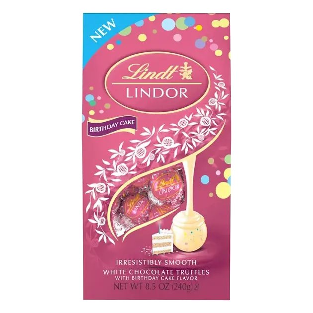 Lindor White Chocolate Truffles, Birthday Cake