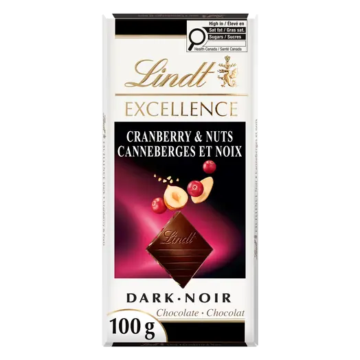 Dark Chocolate Bar Cranberry & Nut 100 g