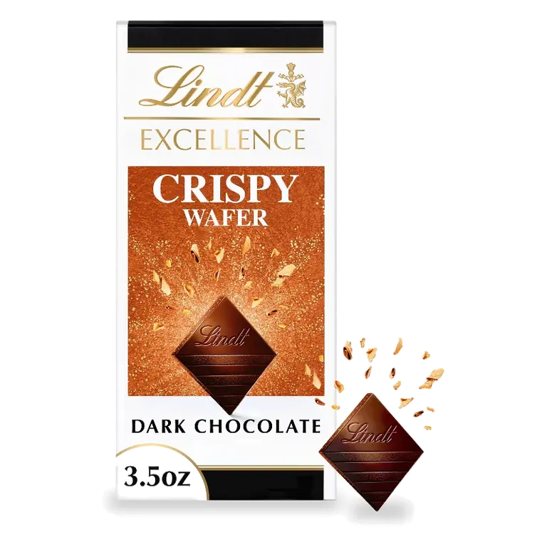 Lindt Excellence Crispy Wafer Dark Chocolate Candy Bar, 3.5oz