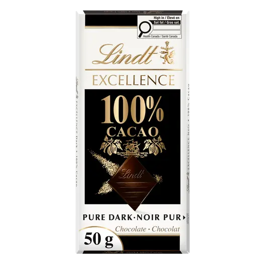 Excellence Dark Chocolate Bar 100% Cacao 50 g