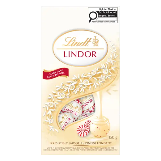 Lindor Bag White Chocolate Candy Cane 150 g