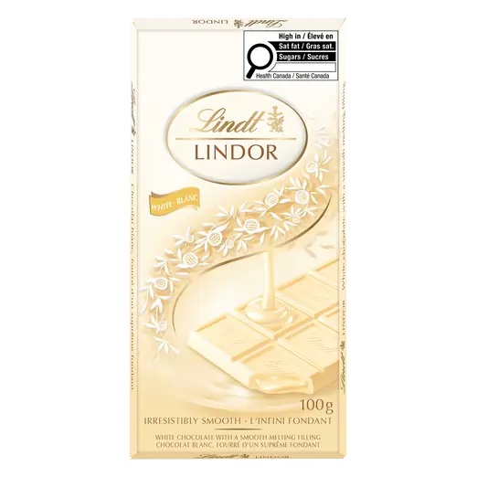 Lindor Chocolate Bar White Family Size 100 g