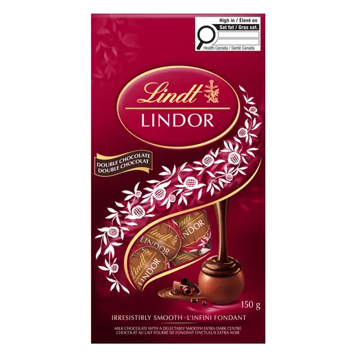 Lindor Milk Chocolate Bag Double Chocolate 150 g