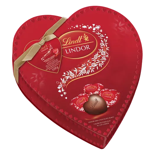 Lindor Milk Chocolate Hearts 108 g