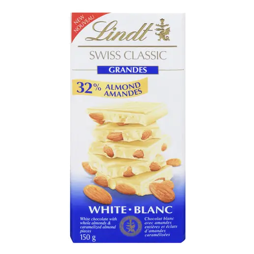 Swiss Classic Grand Family White Chocolate Bar Almond 150 g