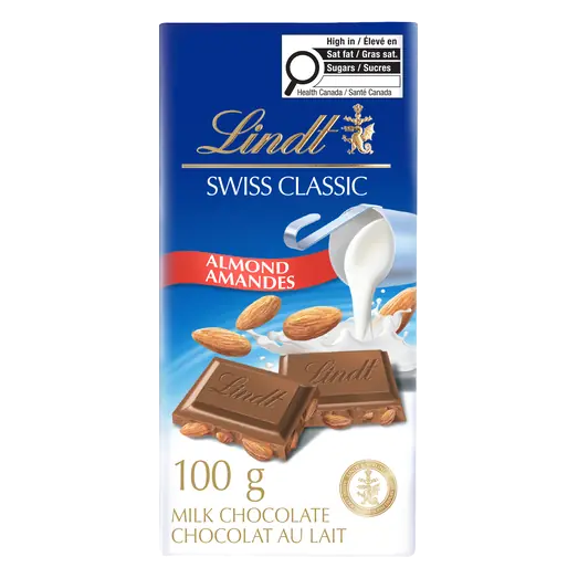 Swiss Classic Milk Chocolate Bar Almond 100 g