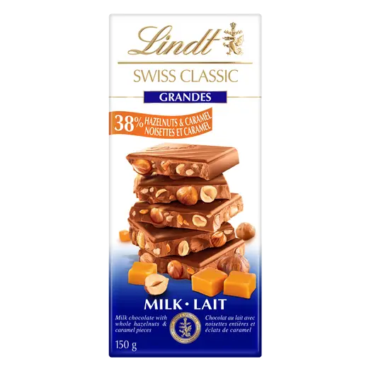Swiss Classic Milk Chocolate Bar Caramel & Hazelnut 150 g