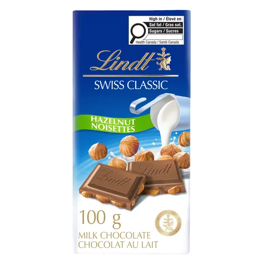 Swiss Classic Milk Chocolate Bar Hazelnut 100 g